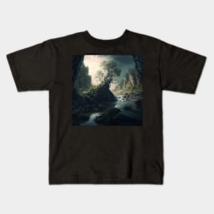 Creek in the mountains Kids T-Shirt